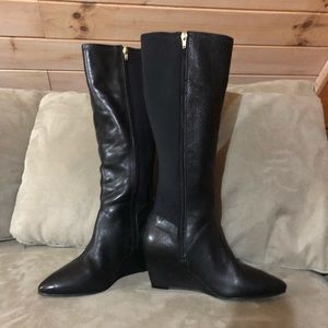 Steven by Steve Madden Black leather boot